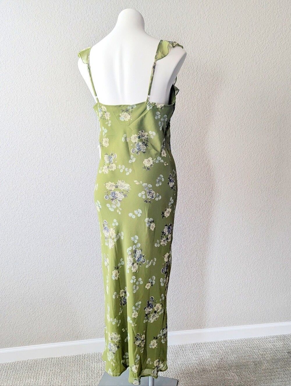 NWT Bailey Rose Green Chiffon Floral Dress - Picture 4 of 4